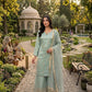 Elegant Ivory Silk Embroidered Suit with Embroidered Dupatta – Festive & Wedding Wear\