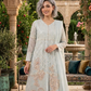 Elegant Ivory Organza Handwork Embroidered Frock 3 Piece Suit for Women