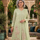 Elegant Ivory Organza Handwork Embroidered Frock 3 Piece Suit for Women