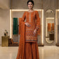 Elegant Chiffon Gharara Suit with Embroidered Dupatta – Festive Wear