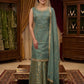 Elegant Embroidered Sleeveless Kurta Palazzo Set with Dupatta