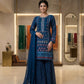 Elegant Chiffon Gharara Suit with Embroidered Dupatta – Festive Wear