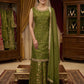 Elegant Embroidered Sleeveless Kurta Palazzo Set with Dupatta