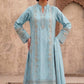 Elegant Chiffon Long Shirt with Embroidered Detailing