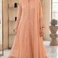Elegant Chiffon Embroidered Maxi Dress – 3 Piece Formal Suit for Women