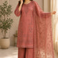 Premium 3 Piece Chiffon Palazzo Set with Embroidery