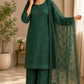 Premium 3 Piece Chiffon Palazzo Set with Embroidery