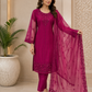 Designer Chiffon Long Shirt with Delicate Hand Embellishments