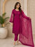 Designer Chiffon Long Shirt with Delicate Hand Embellishments