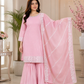 Elegant Chiffon Mirror Work Garara Set