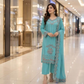 Embroidered Emerald Chiffon Suit with Matching Dupatta – 3 Piece Stitched Dress