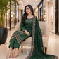 Embroidered Emerald Chiffon Suit with Matching Dupatta – 3 Piece Stitched Dress