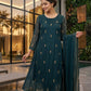 Elegant Chiffon Embroidered Frock with Dupatta – Lightweight Festive Wear