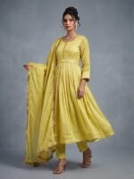 Sesha Silk Long Frock with Dupatta & Malai Trouser – Elegant Women’s Formal Wear - Image 2