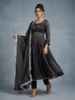 Sesha Silk Long Frock with Dupatta & Malai Trouser – Elegant Women’s Formal Wear - Image 5