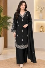 Slik Heavy Handwork Embroidered 3-Piece Suit - Image 2