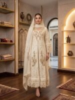 3 Piece Stitched Heavy Embroidered Luxury Maxi with Chiffon Dupatta – Royal Formal Wear